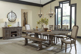 Wyndahl Dining Table with 6 Chairs and Bench